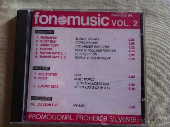 CDs de m&uacute;sica: CD FONOMUSIC MARZO 94-VOL.2 - Foto 1