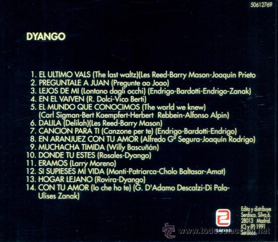 CDs de m&uacute;sica: DYANGO - DYANGO - compact disc.mirar portes antes de comprar - Foto 2