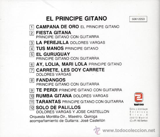 CDs de m&uacute;sica: EL PRINCIPE GITANO - EL PRINCIPE GITANO - compact disc.mirar portes antes de comprar - Foto 2