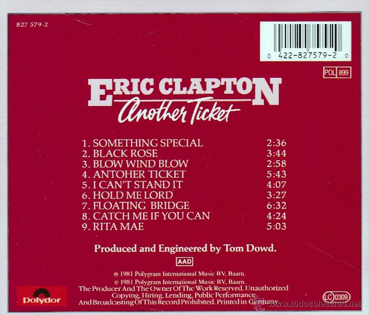 CDs de m&uacute;sica: ERIC CLAPTON - ANOTHER TICKET - compact disc.mirar portes antes de comprar - Foto 2