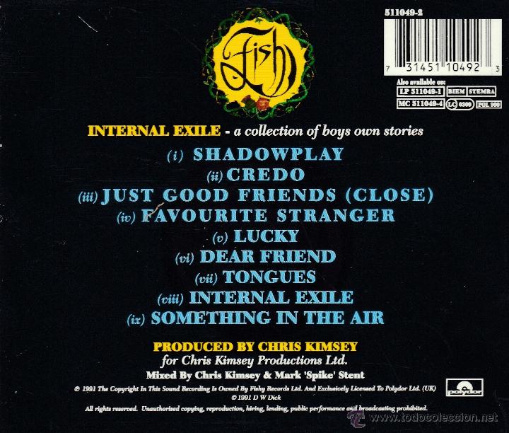 CDs de m&uacute;sica: Fish - Internal exile - compact disc.mirar portes antes de comprar - Foto 2