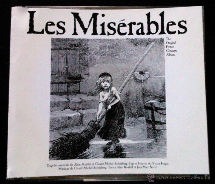 CDs de m&uacute;sica: LES MIS&Eacute;RABLES, LOS MISERABLES - DOBLE CD, 2 DISCOS, CON LIBRETO - Foto 1
