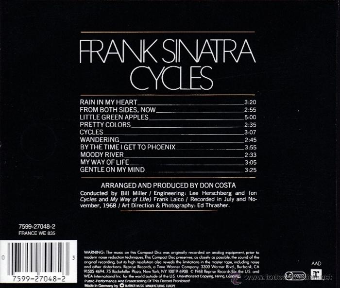 CDs de m&uacute;sica: FRANK SINATRA - CYCLES - compact disc.mirar portes antes de comprar - Foto 2
