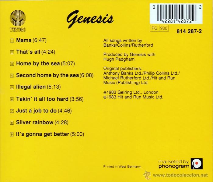 CDs de m&uacute;sica: GENESIS - GENESIS - compact disc.mirar portes antes de comprar - Foto 2