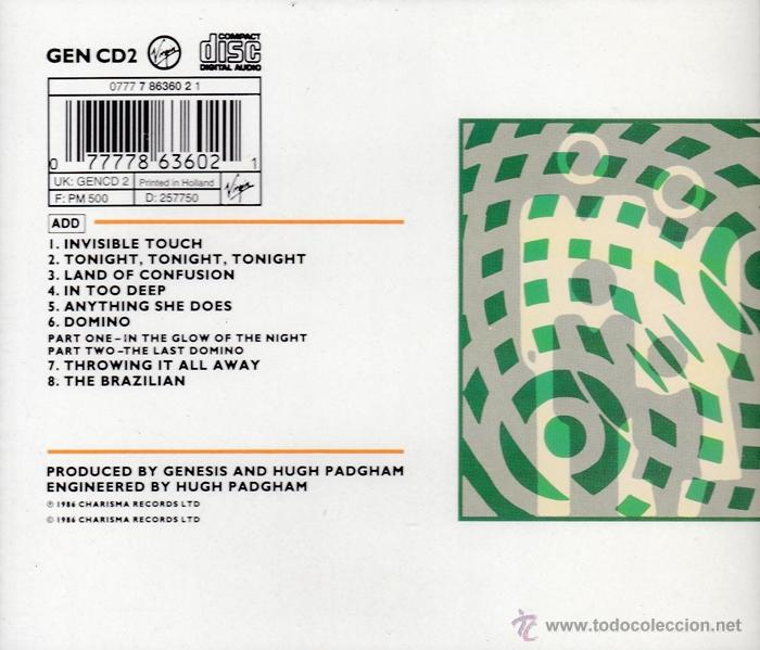 CDs de m&uacute;sica: GENESIS - INVISIBLE TOUCH - compact disc.mirar portes antes de comprar - Foto 2
