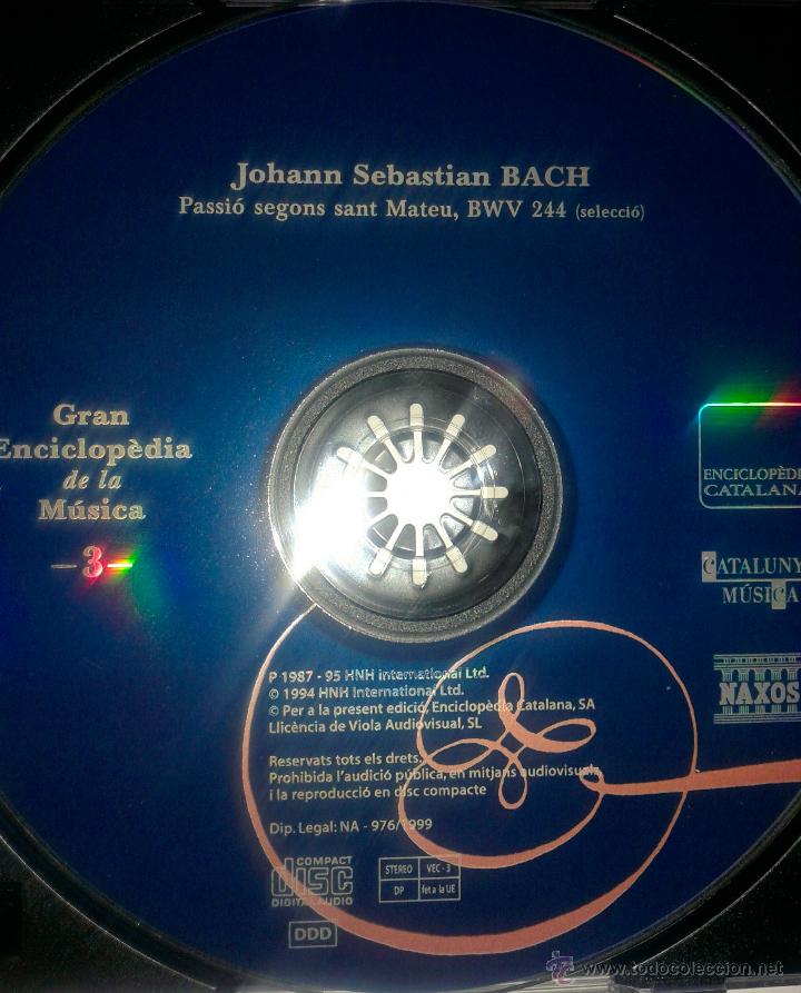 CDs de M&uacute;sica: CD GRAN ENCICLOPEDIA DE LA MUSICA CLASICA 3-BACH EDITADO POR ENCICLOPEDIA CATALANA DE CATALUNYA
