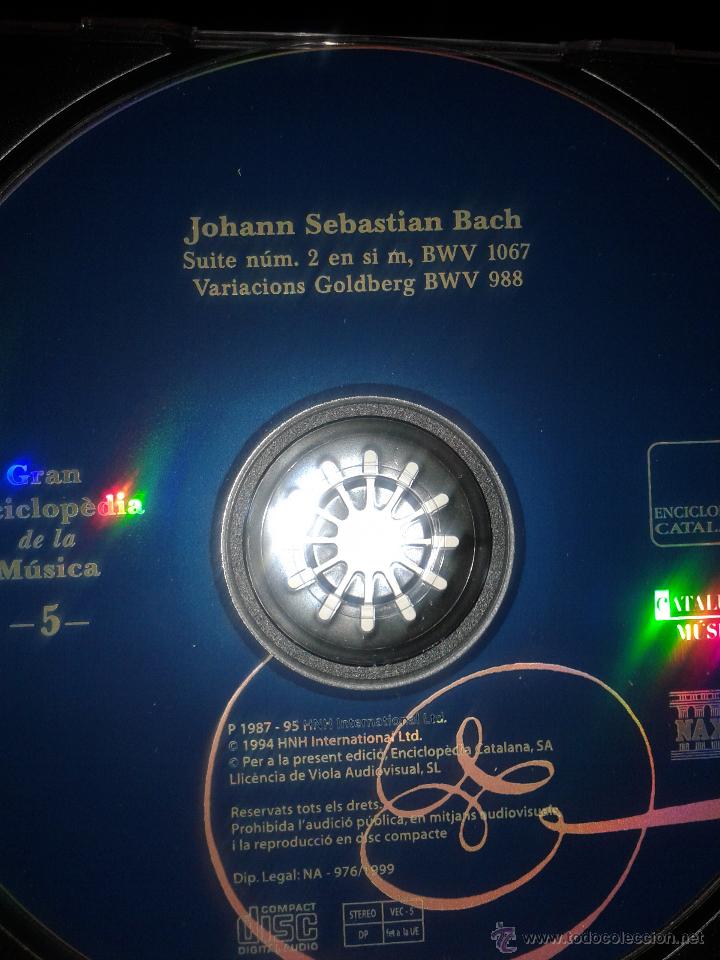 CDs de M&uacute;sica: CD GRAN ENCICLOPEDIA DRE LA MUSICA CLASICA-5 BACH EDITADO POR ENCICLOPEDIA CATALANA DE CATALUNYA
