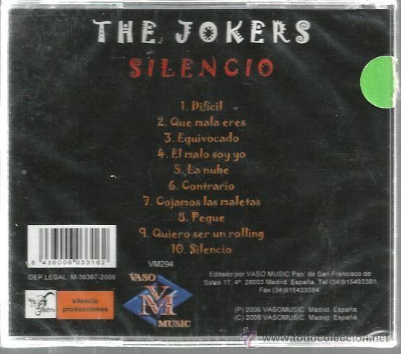 CDs de m&uacute;sica: CD THE JOKERS : SILENCIO - Foto 2