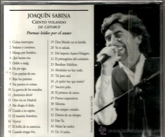CDs de m&uacute;sica: CD JOAQUIN SABINA : CIENTO VOLANDO DE CATORCE - Foto 2