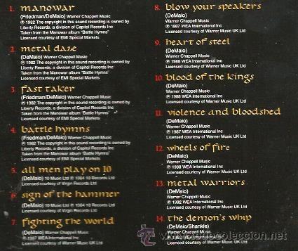 CDs de m&uacute;sica: CD MANOWAR : ANTHOLOGY - Foto 2