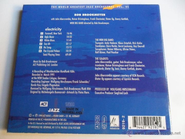 CDs de m&uacute;sica: BOB BROOKMEYER . ELETRICITY - Foto 2