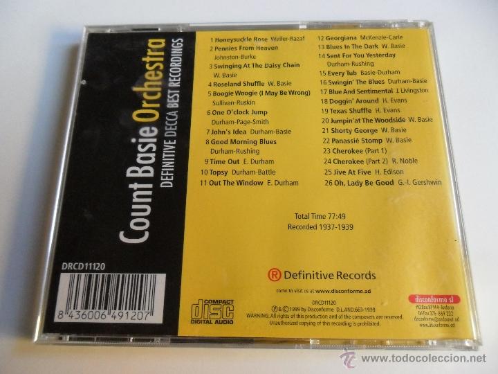 CDs de m&uacute;sica: COUNT BASIE ORCHESTRA DEFINITIVE DECCA BEST RECORDINGS - Foto 2
