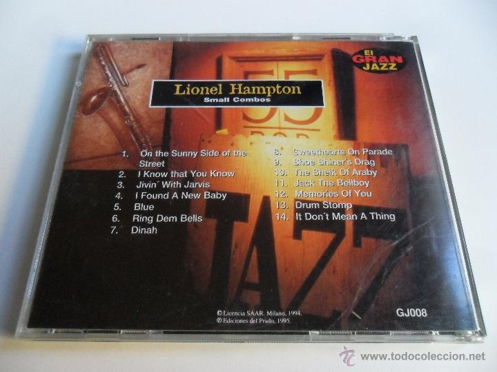 CDs de m&uacute;sica: LIONEL HAMPTON . SMALL COMBOS - Foto 2