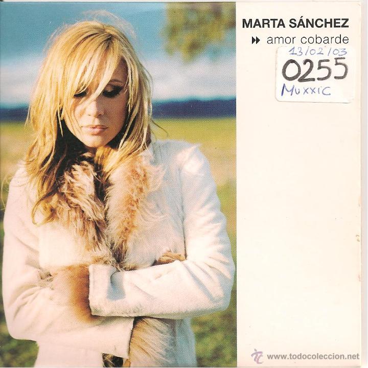 CDs de m&uacute;sica: MARTA SANCHEZ - AMOR COBARDE (CD SINGLE PROMOCIONAL 2002) - Foto 1