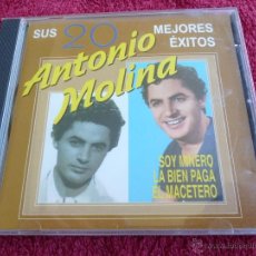 CDs de Música: ANTONIO MOLINA - SUS 20 MEJORES ÉXITOS. Lote 40410041