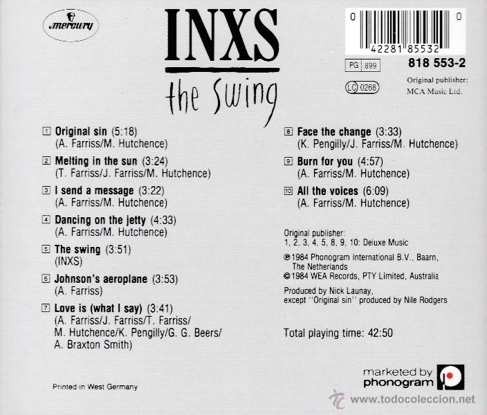 CDs de m&uacute;sica: INXS - THE SWING - compact disc.mirar portes antes de comprar - Foto 2