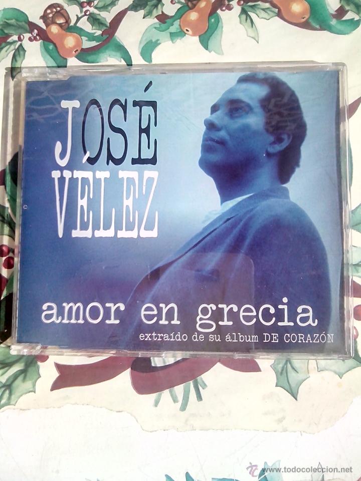 CDs de m&uacute;sica: JOSE VELEZ - AMOR EN GRECIA - CD SINGLE - Foto 1