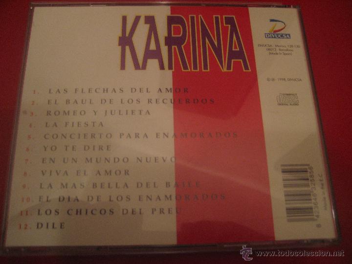 CDs de m&uacute;sica: KARINA , GRANDES EXITOS DIVUCSA, CD COMO NUEVO - Foto 2