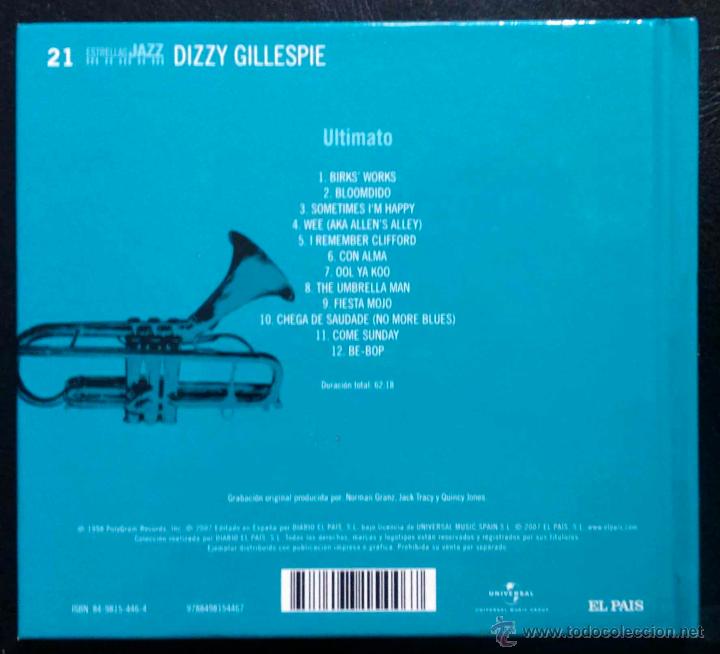 CDs de m&uacute;sica: DIZZY GILLESPIE, ULTIMATO - CD LIBRO EL PA&Iacute;S - Foto 2
