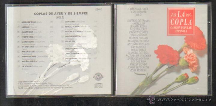 Music CDs: LA COPLA. CANCION POPULAR ESPA&Ntilde;OLA. COPLAS DE AYER Y DE SIEMPRE. VOL.2.        CD-FLA-457