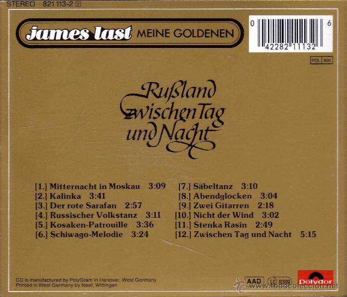 CDs de m&uacute;sica: JAMES LAST - RUSSLAND - compact disc.mirar portes antes de comprar - Foto 2