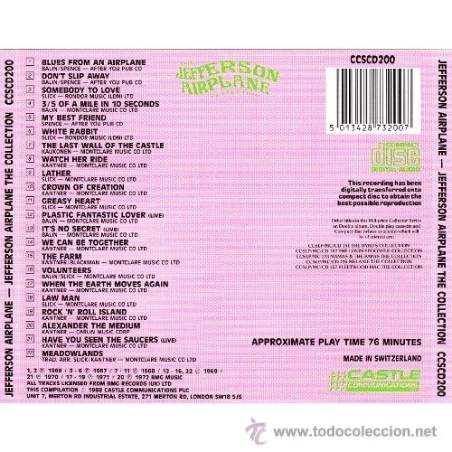 CDs de m&uacute;sica: Jefferson Airplane - The Collection - CD - Foto 3