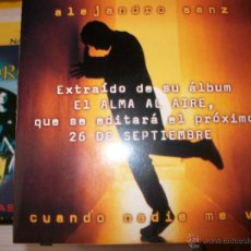 CDs de Música: PROMO MCD ALEJANDRO SANZ – CUANDO NADIE ME VE. Lote 42226916