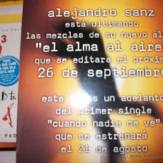 CDs de Música: PROMO MCD ALEJANDRO SANZ – CUANDO NADIE ME VE – ADELANTO. Lote 42227356