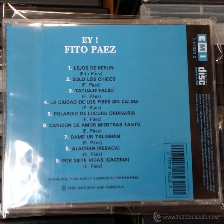CDs de m&uacute;sica: FITO PAEZ - EY - CD EDICION ARGENTINA - Foto 2