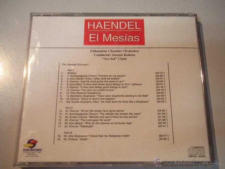 CDs de m&uacute;sica: MAGNIFICO CD DE - HAENDEL - EL MESIAS - - Foto 2