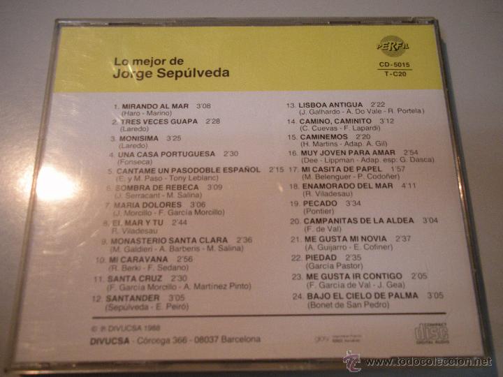 CDs de m&uacute;sica: MAGNIFICO CD DE - JORGE - SEPULVEDA - - Foto 2