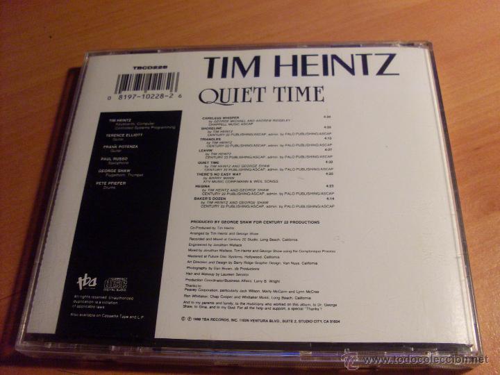 CDs de m&uacute;sica: TIM HEINTZ (QUIET TIME) CD 8 TRACKS (CDIB10) - Foto 3