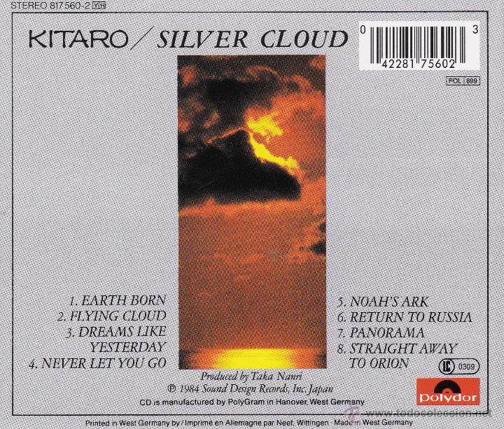 CDs de m&uacute;sica: KITARO - SILVER CLOUD - compact disc.mirar portes antes de comprar - Foto 2