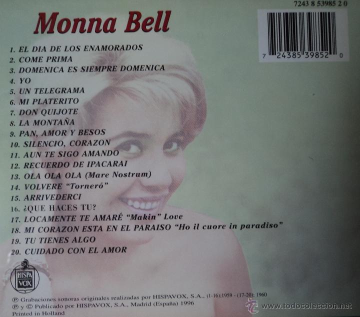 CDs de m&uacute;sica: Monna Bell - 5 EPs - Edici&oacute;n de 1996 de Espa&ntilde;a - Foto 2