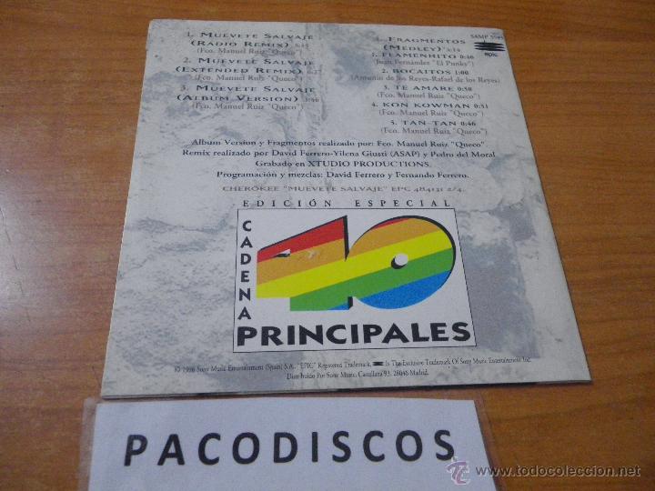 CDs de Musique: CHEROKEE Muevete salvaje REMIXES CD SINGLE PROMOCIONAL 40 PRINCIPALES 1996 4 TEMAS ASAP