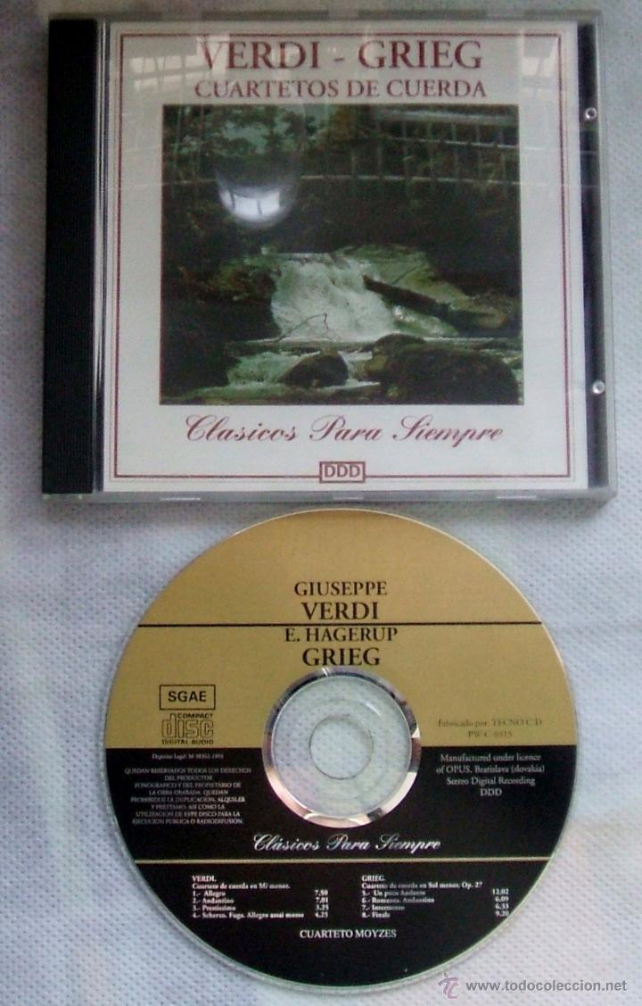 CDs de m&uacute;sica: VERDI - GRIEG / Cuartetos de cuerda / CD - Foto 1