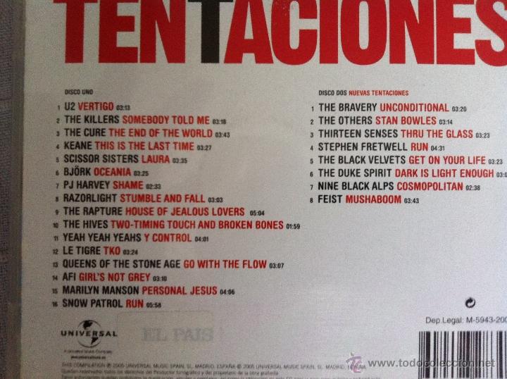CDs de m&uacute;sica: CD DOBLE-TENTACIONES-VARIOS - Foto 2
