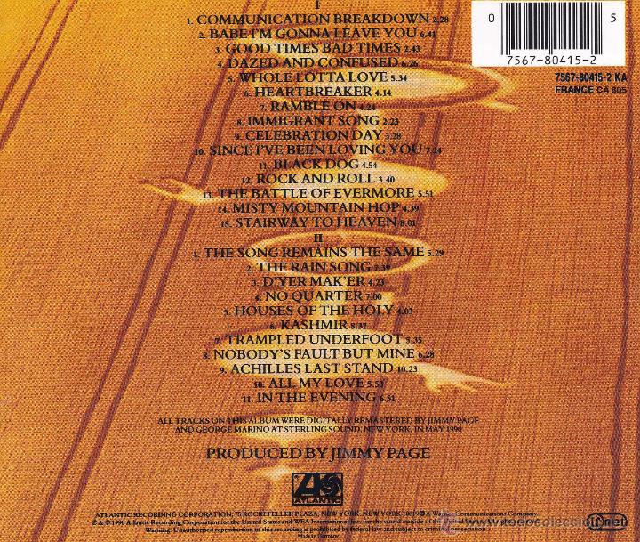 CDs de m&uacute;sica: LED ZEPPELIN - REMASTERS - 2 compact disc.mirar portes antes de comprar - Foto 2