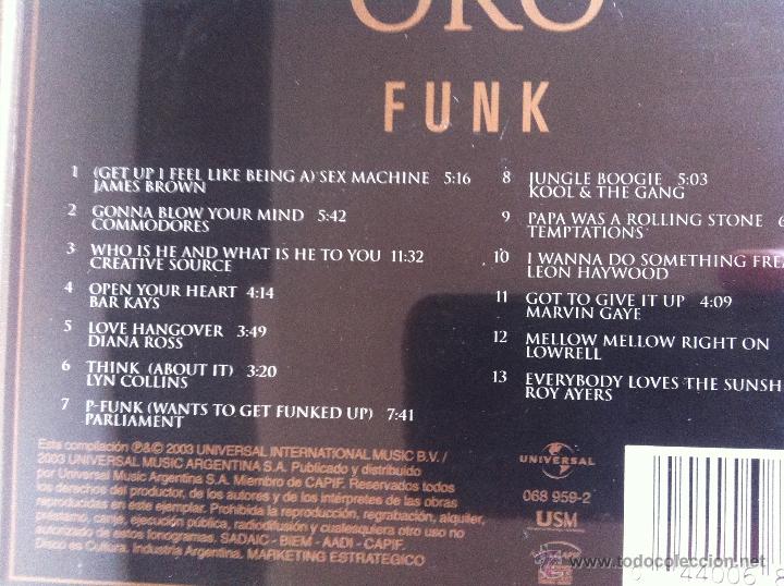 CDs de m&uacute;sica: CD FUNK ORO-GRANDES EXITOS-VARIOS - Foto 2
