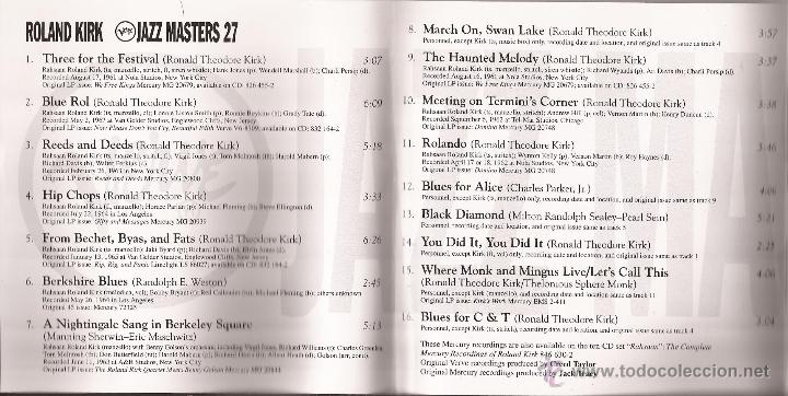 CDs de m&uacute;sica: roland kirk - jazz masters (cd) verve. - Foto 2