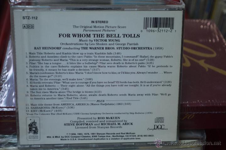 CDs de m&uacute;sica: FOR WHOM THE BELL TOLLS - CD - BSO - Foto 2