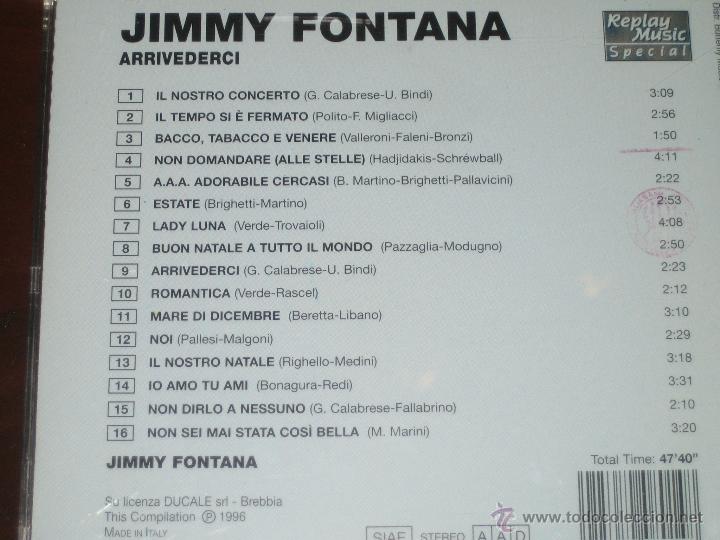 CDs de m&uacute;sica: JIMMY FONTANA - Foto 2