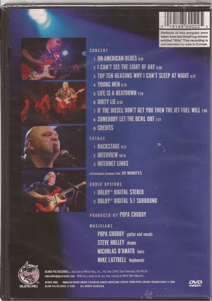 CDs de m&uacute;sica: popa chubby - live (dvd) sin desprecintar - Foto 2