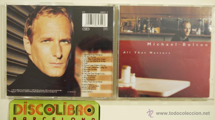CDs de m&uacute;sica: MICHAEL BOLTON - ALL THAT MATTERS - CD 1997 - Foto 1