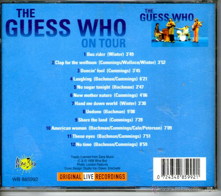 CDs de m&uacute;sica: THE GUESS WHO -ON TOUR - Foto 2