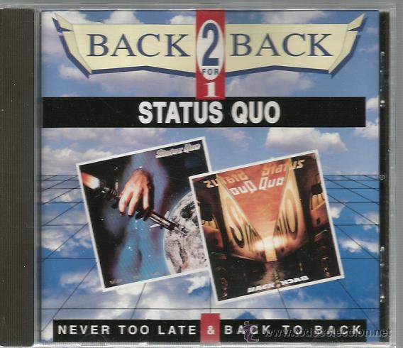 CDs de m&uacute;sica: CD STATUS QUO : NEVER TOO LATE & BACK TO BACK - Foto 1
