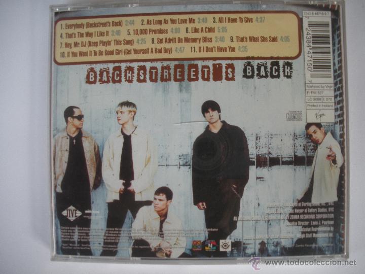 CDs de m&uacute;sica: MAGNIFICO CD DE - BACKSTREET - BOYS - - Foto 2