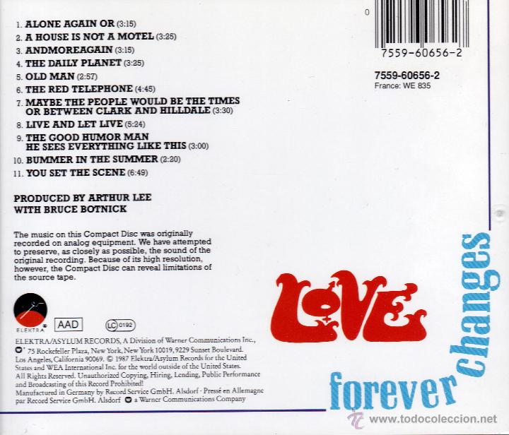 CDs de m&uacute;sica: LOVE - FOREVER CHANGES - compact disc.mirar portes antes de comprar - Foto 2