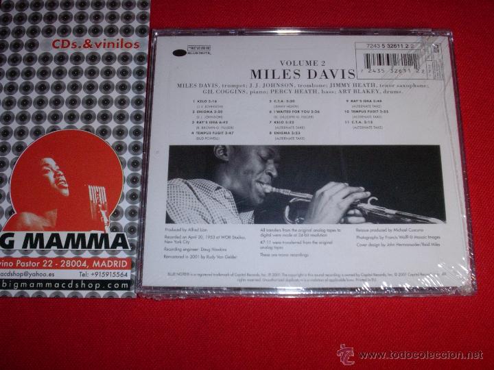 CDs de m&uacute;sica: MILES DAVIS  Volume 2   Compilation, Mono, Reissue, Remastered  2001  CD  NEW - Foto 2