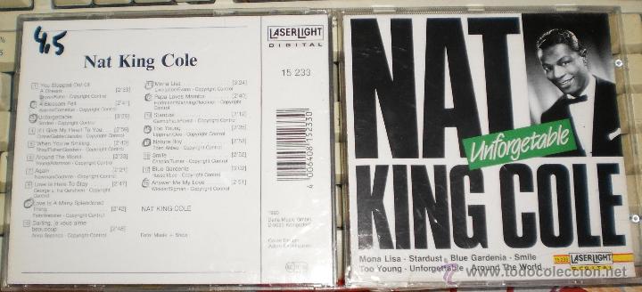 CDs de m&uacute;sica: nat king cole cd unforgetable-recopilatorio-1990 - Foto 1